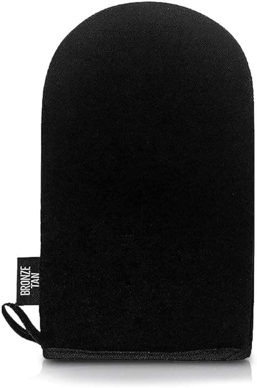 Self Tanning Mitt Applicator – Ultra Soft Self Tanner Mitt for Applying Tanning Mousse or Lotion – Machine Washable & Reusable Sunless Tanning Glove for Streak-Free Tan - Black - Image 1