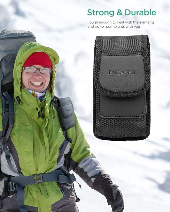 Encased XL Cell Phone Pouch Holster Compatible with Samsung Galaxy S23 /S24 /S25 Ultra, iPhone 14/15/16 Pro Max Belt Clip Holder (Large Case Compatible) - Image 5