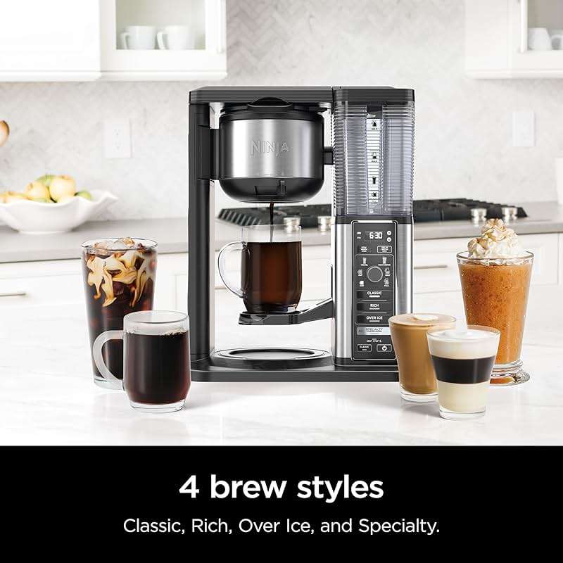 Ninja Specialty Coffee Maker | Includes 10-Cup Carafe, Fold-Away Frother, Permanent Filter & Removable, Dishwasher Safe Reservoir | 6 Brew Styles, 8 Cup to Travel Mug to Pot Sizes | Black | CM401 - Image 5