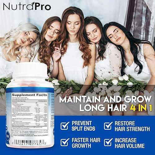NutraPro Long Hair Gummies – Anti-Hair Loss Supplement for Faster Hair Growth of Weak, Thinning Hair – Grow Long Thick Hair & Increase Hair Volume with Biotin and 10 Hair Vitamins.for Men and Women. - Image 3