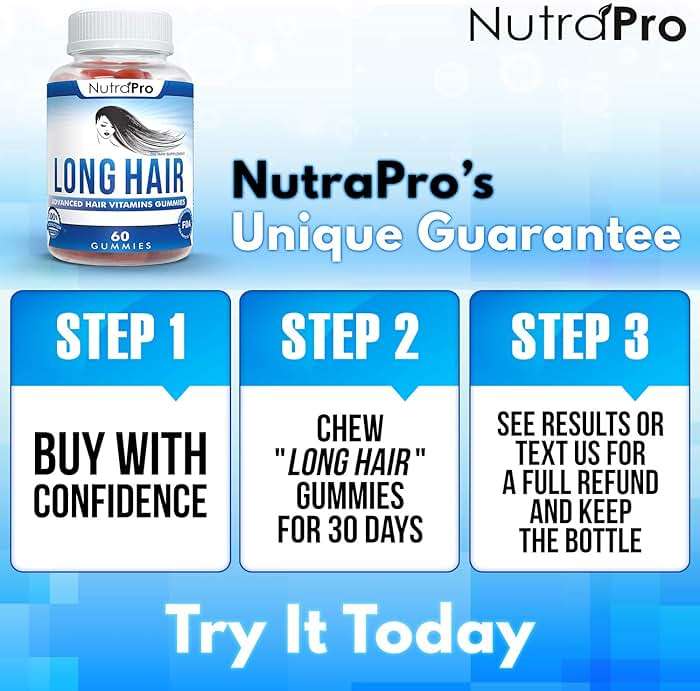 NutraPro Long Hair Gummies – Anti-Hair Loss Supplement for Faster Hair Growth of Weak, Thinning Hair – Grow Long Thick Hair & Increase Hair Volume with Biotin and 10 Hair Vitamins.for Men and Women. - Image 4