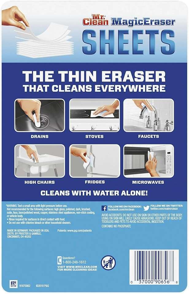 Mr. Clean 24376040 Mr Clean Magic Eraser Sheets Original 1-Pack (90618) - Image 3