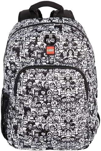 LEGO Iconic Prints Kids School Backpack Bookbag, for Travel, On-the-Go, Back to School, Boys and Girls, with Adjustable Padded Straps and Fun patterns, Crowd Color Me - Image 2