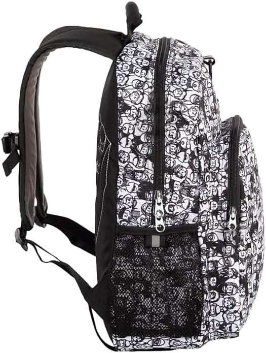 LEGO Iconic Prints Kids School Backpack Bookbag, for Travel, On-the-Go, Back to School, Boys and Girls, with Adjustable Padded Straps and Fun patterns, Crowd Color Me - Image 3