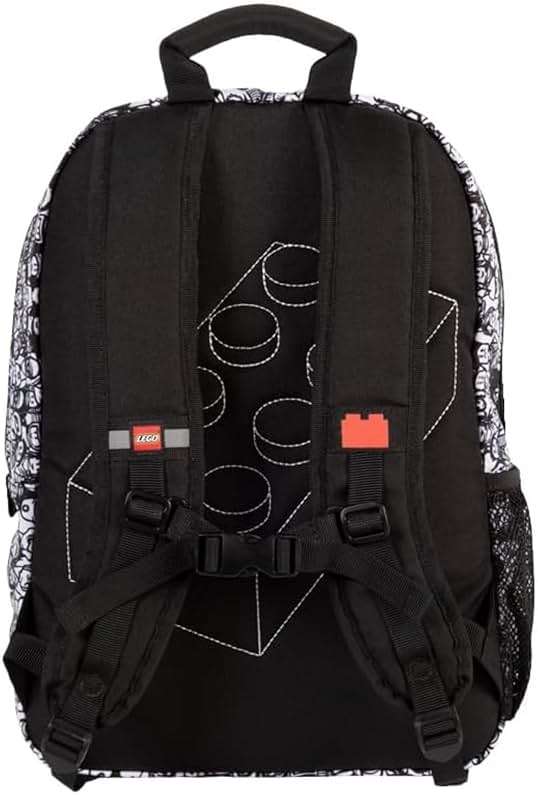 LEGO Iconic Prints Kids School Backpack Bookbag, for Travel, On-the-Go, Back to School, Boys and Girls, with Adjustable Padded Straps and Fun patterns, Crowd Color Me - Image 5