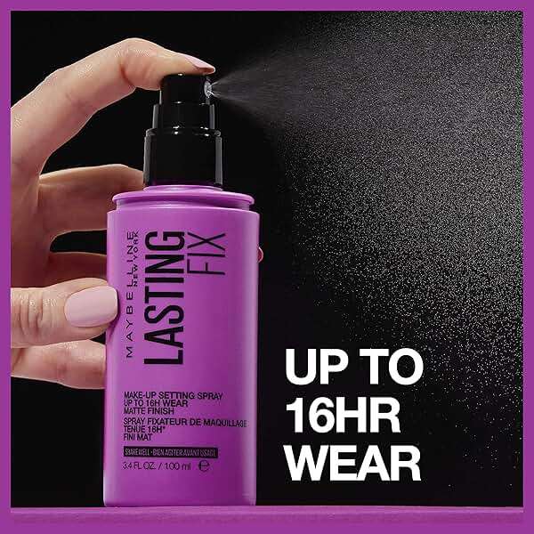 Maybelline New York Facestudio Lasting Fix Makeup Setting Spray, Matte Finish, 3.4 fl. oz. - Image 3