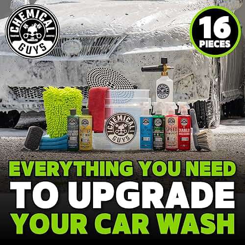 Chemical Guys 16-Piece Arsenal Builder Car Wash Kit with Foam Cannon, Bucket, and 6 x 16 oz Care Chemicals - Car Detailing Kit Works with Pressure Washers, Trucks, SUVs, Motorcycles, and More - Image 2
