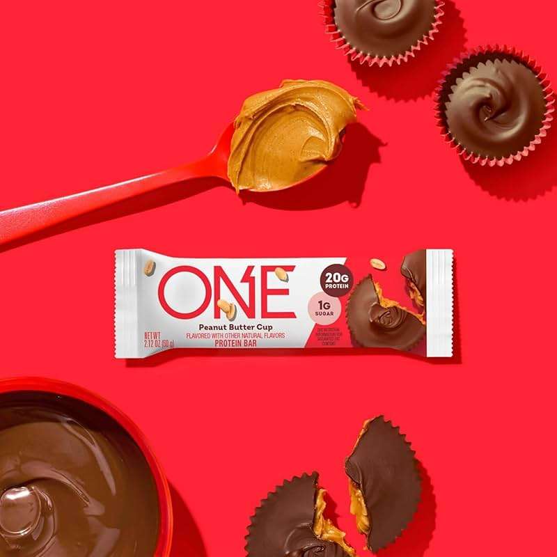 ONE Protein Bars, Peanut Butter Cup, Gluten Free with 20g Protein and 1g Sugar, Pantry Staples, 2.12 oz (12 Count) - Image 3
