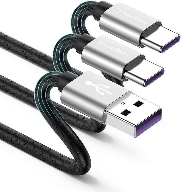 USB Type C Cable 10ft, [2 Pack] USB A 2.0 to USB-C 10 ft Type C Fast Charger Extra Long Durable TPE USBC to USBA Cord for iPhone 17/16/15 Pro Plus Pro Max Samsung Galaxy A10/A20/A51/S10/S9 Plus/Note 9 - Image 1