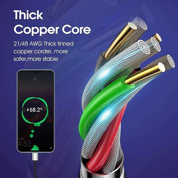 USB Type C Cable 10ft, [2 Pack] USB A 2.0 to USB-C 10 ft Type C Fast Charger Extra Long Durable TPE USBC to USBA Cord for iPhone 17/16/15 Pro Plus Pro Max Samsung Galaxy A10/A20/A51/S10/S9 Plus/Note 9 - Image 5