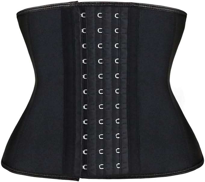 Atbuty Short Torso Waist Trainers Cincher Corset Underbust Body Shaper Latex Sport Girdle - Image 1