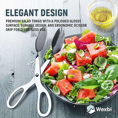 Salad Tongs 10-Inch – Heavy Duty Stainless Steel Serving Tongs for Salad, BBQ, Buffet, Kitchen & Party Use - Image 7