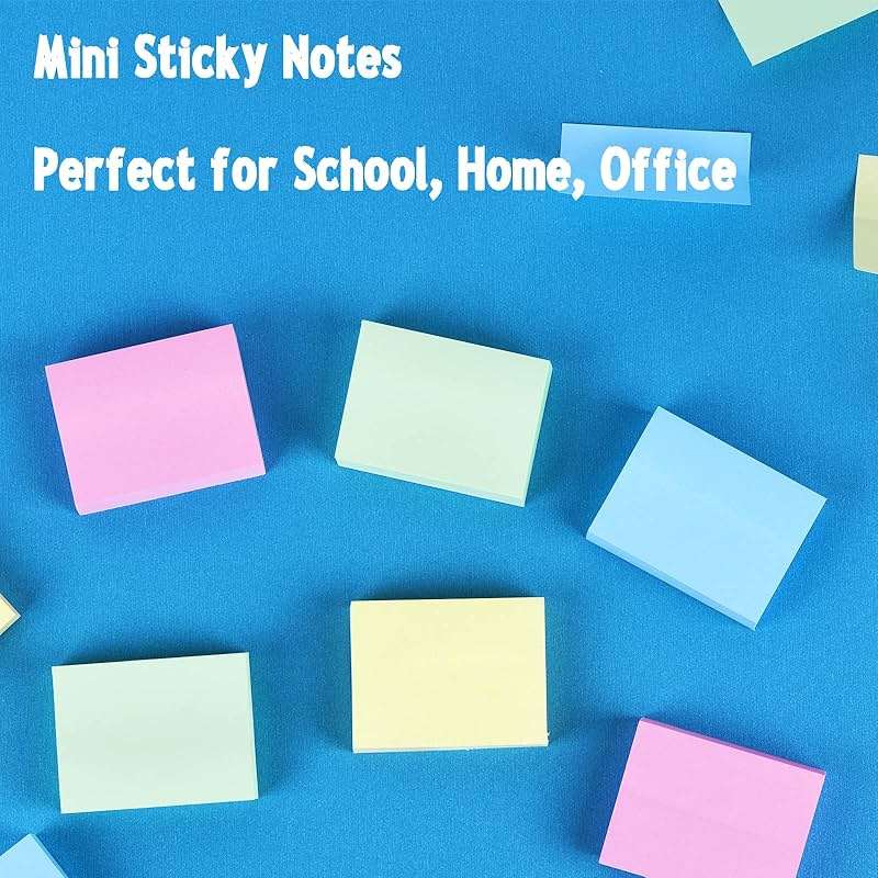 Umikk 50 Pack Mini Sticky Notes 1.5x2 in, 5000 Sheets Small Self-Stick Note, 4 Colors Sticky Pad Bulk, Easy to Post for Office, School, Home - Image 8