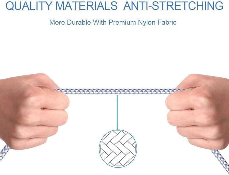 TAKAGI for iPhone Charger, [MFi Certified] Lightning Cable 3PACK 6FT Nylon Braided USB Charging Cable High Speed Transfer Cord Compatible with iPhone 14/13/12/11 Pro Max/XS MAX/XR/XS/X/8/iPad - Image 3