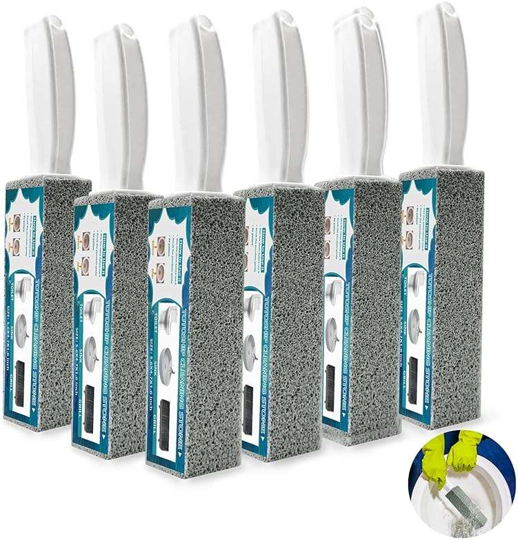 Pumice Stone for Toilet Bowl Cleaning with Handle Household Cleaning 6 Pack - Image 1