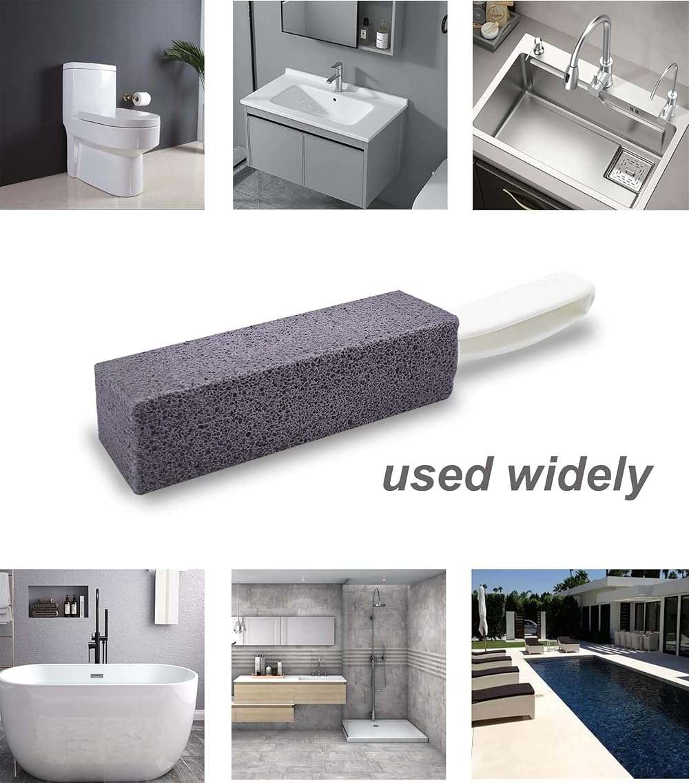 Pumice Stone for Toilet Bowl Cleaning with Handle Household Cleaning 6 Pack - Image 5