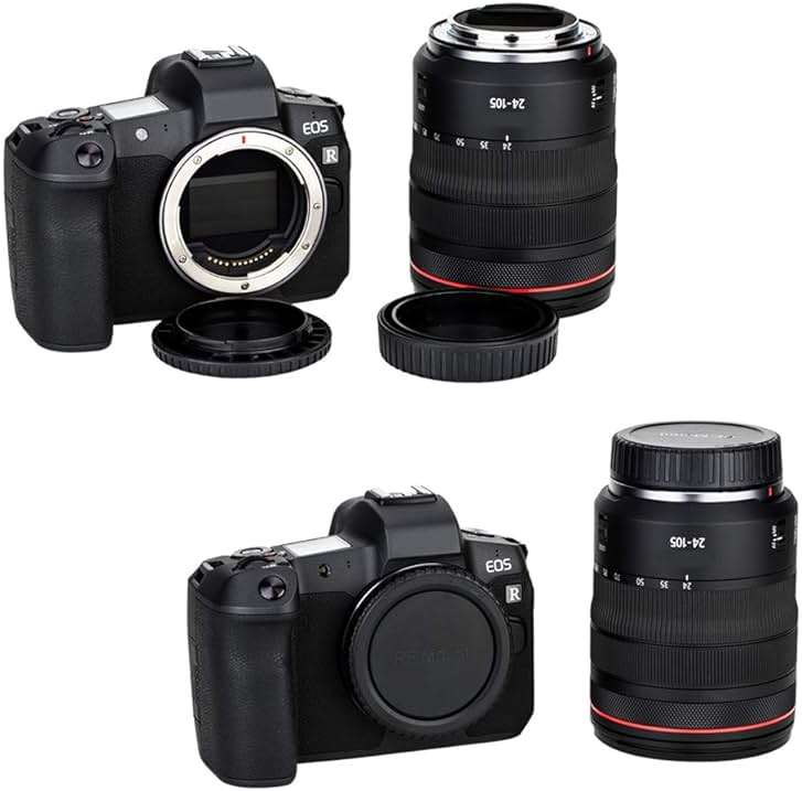 2 Pack RF Mount Body Cap Cover & Rear Lens Cap for Canon EOS R100 R50 R50V R10 R8 R7 R6 Mark V III II R5 R3 R1 R RP Mirrorless Camera & RF Mount Lenses, Includes 2 Extra Hot Shoe Protective Covers - Image 5