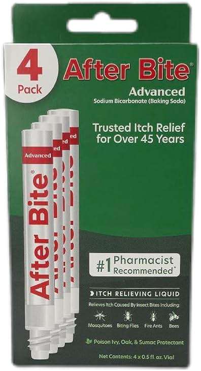 After Bite Advanced Formula - Itch Relief with Sodium Bicarbonate - Ideal for Mosquito & Fire Ant Bites, Bees & More - Portable Pen Applicator - 0.5 oz (4 Pack) - Image 1