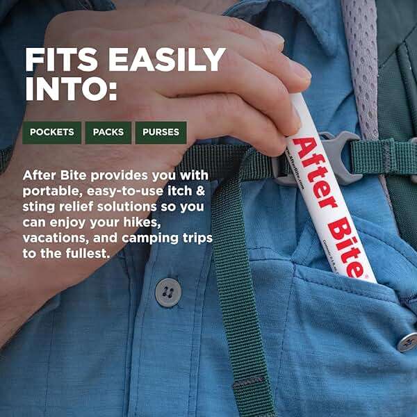 After Bite Advanced Formula - Itch Relief with Sodium Bicarbonate - Ideal for Mosquito & Fire Ant Bites, Bees & More - Portable Pen Applicator - 0.5 oz (4 Pack) - Image 4