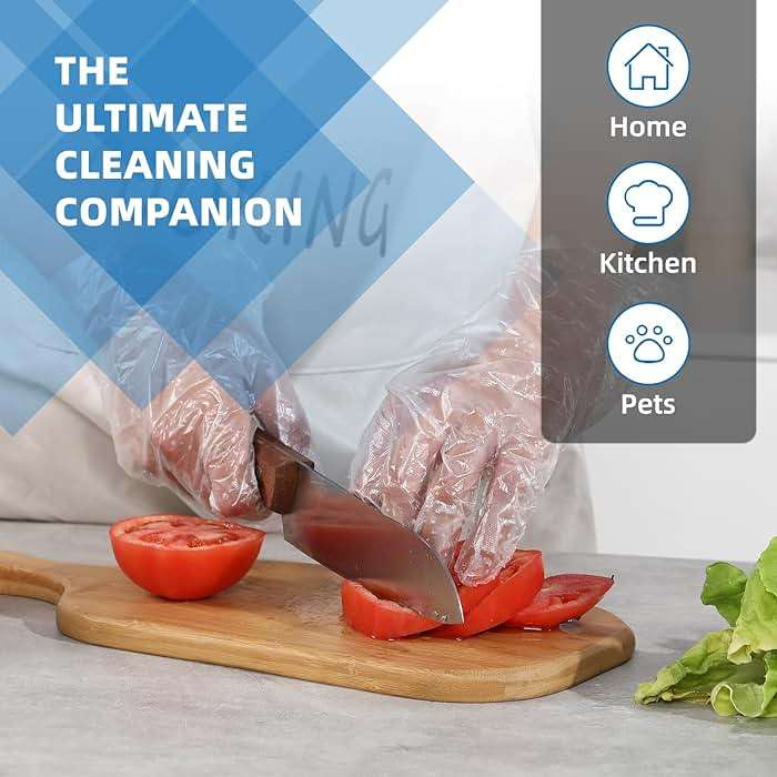 Brandon-super Food Prep Gloves Plastic Food Safe Brandon-super Gloves, Food Handling, One Size Fits Most Poly 500ct Clear 500 Count (Pack of 1) - Image 5