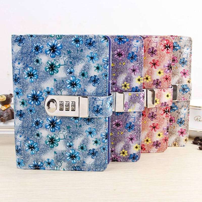 ARRLSDB Binder Diary with Lock, A6 Refillable Leather Diary Password Journal Locking Personal Journal Diary, Size: 7.3×5.3 Inch (Purple) - Image 6