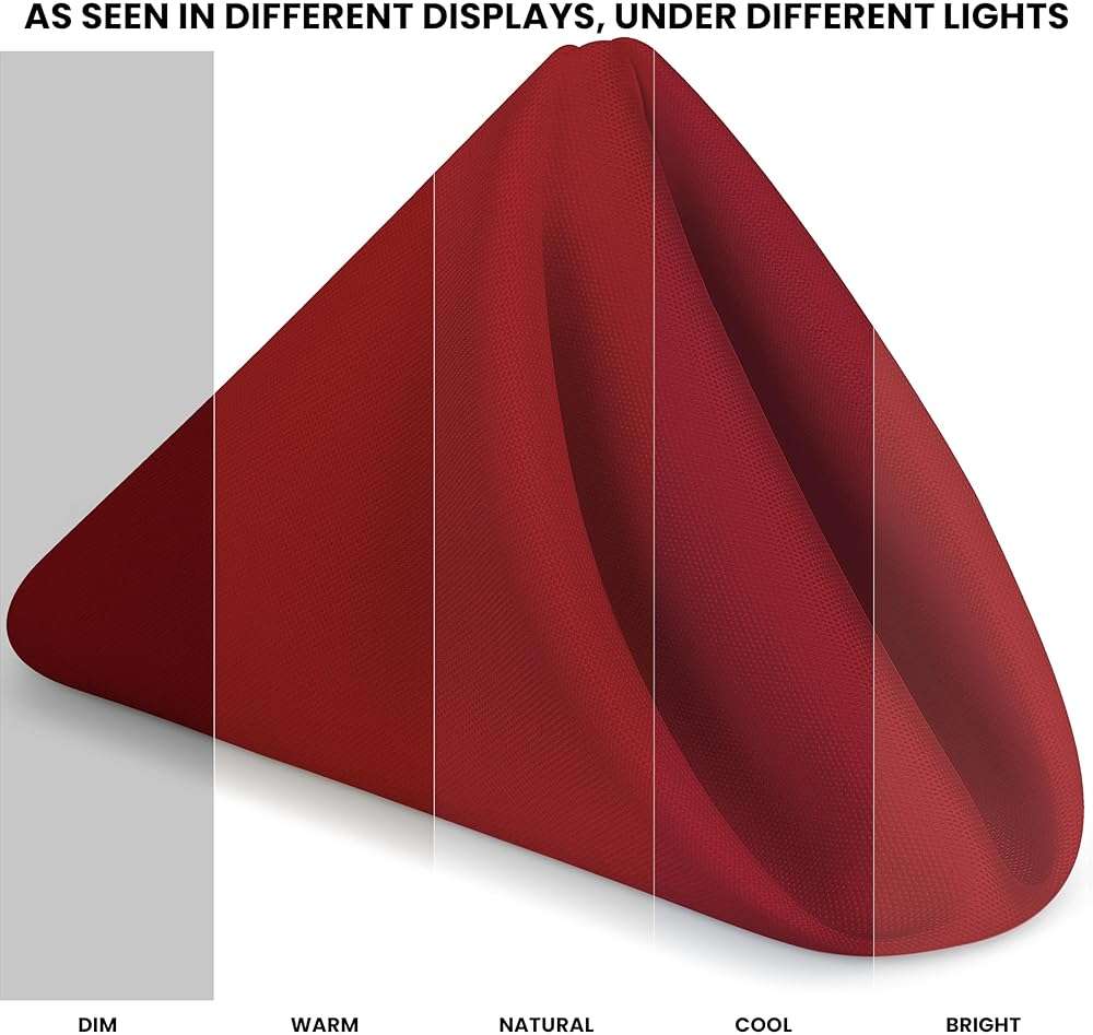 Utopia Home [24 Pack, Red] Cloth Napkins 17x17 Inches, 100% Polyester Hemmed Edges, Washable and Reusable Ideal for Parties, Weddings and Dinners - Image 4