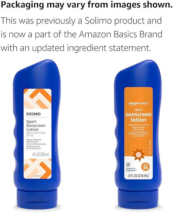 Amazon Basics Sport Sunscreen Lotion SPF 30, Water Resistant (80min), Formulated without Octinoxate & Oxybenzone, Broad Spectrum UVA/UVB Protection, 8 Fluid Ounce - Image 2