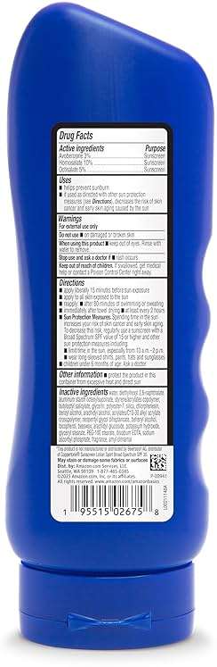 Amazon Basics Sport Sunscreen Lotion SPF 30, Water Resistant (80min), Formulated without Octinoxate & Oxybenzone, Broad Spectrum UVA/UVB Protection, 8 Fluid Ounce - Image 3