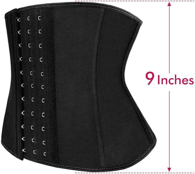 Atbuty Short Torso Waist Trainers Cincher Corset Underbust Body Shaper Latex Sport Girdle - Image 3