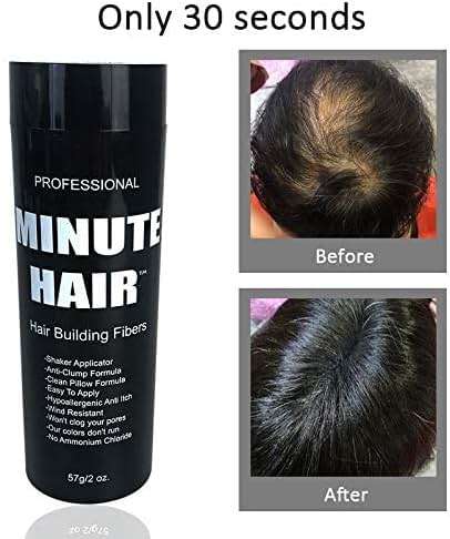 Minute Hair Fibers | Full Shaker Bottle. | Used To fill in hair loss in a minute. | These are MEDIUM BROWN fibers in refillable shaker bottle. (Color: MEDIUM BROWN - Size: 57 Gram Bigger Bottle) - Image 2