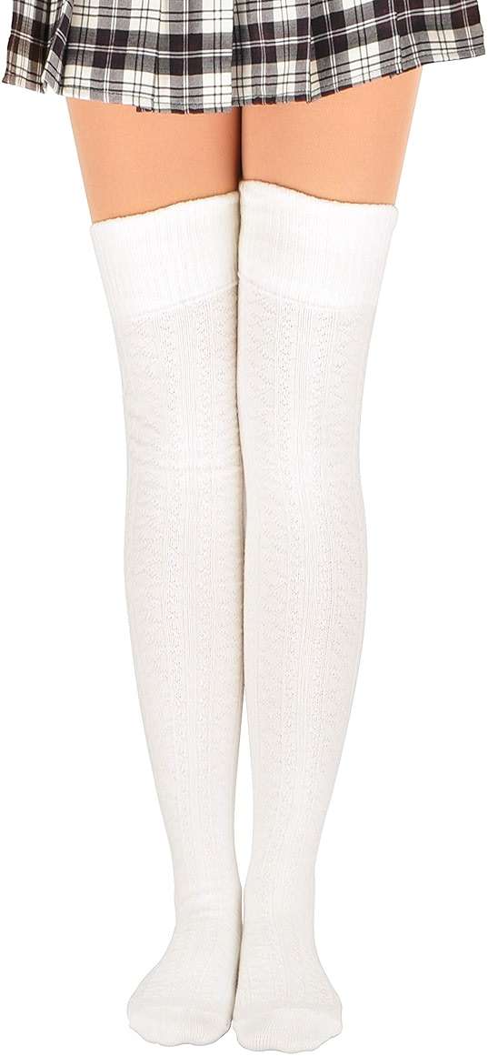 Joyingtwo Plus SizeThigh High Socks for Women Cotton Over the Knee Stockings Leg Warmers - Image 2