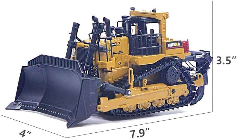 Ailejia 1/50 Scale Diecast Truck Alloy Models Bulldozer Vehicle Construction Vehicle Model Engineering Car Toy boy Gift (Bulldozer) - Image 3