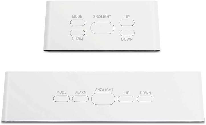 mooas LED Digital Mirror Clock 2 Types, Alarm/Snooze, Temperature, LED Mirror Clock (Rectangle) - Image 4