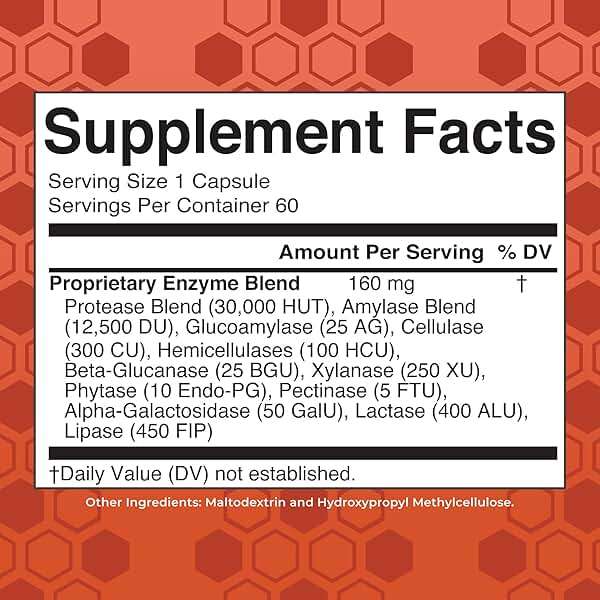MARYRUTH'S Gluten Digestive Enzymes | Proprietary Enzyme Blend | Lactase | Glucoamylase | Protease | Cellulase | Alpha-Galactosidase | Pectinase | Phytase | Lipase | Vegan | Non-GMO | 60 Count - Image 2