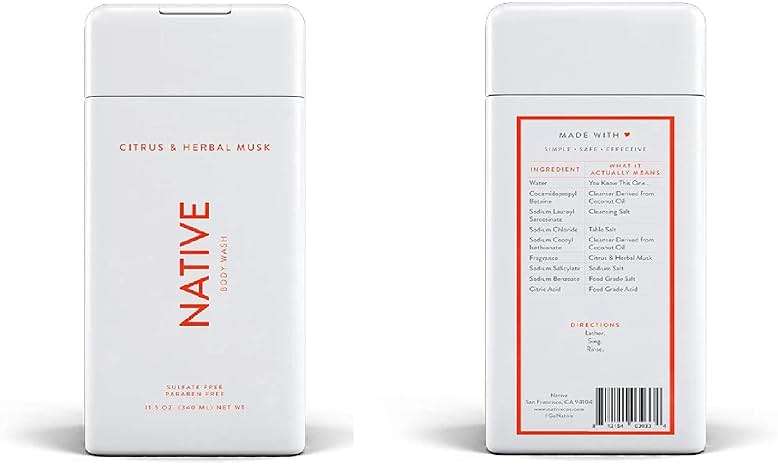 Native Body Wash - Citrus & Herbal Musk - 11.5 oz (340ml) - Image 1