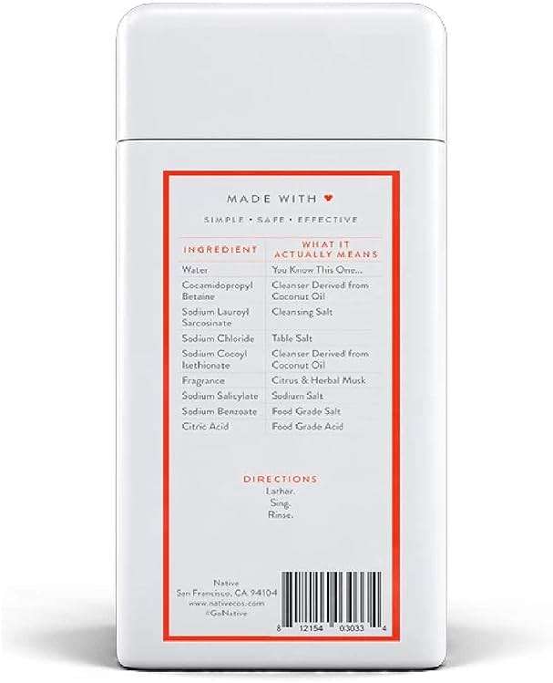 Native Body Wash - Citrus & Herbal Musk - 11.5 oz (340ml) - Image 3