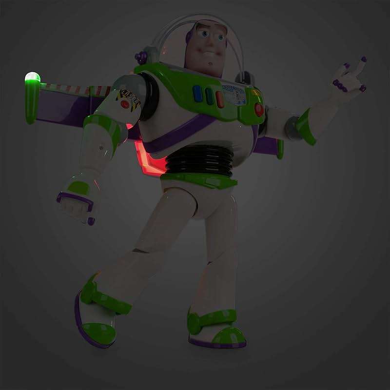 Disney Store Official Buzz Lightyear Interactive Talking Action Figure from Toy Story, Features 10+ English Phrases, Interacts with Other Figures and Toys - Image 2