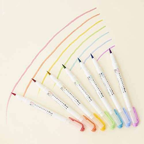 Zebra Highlighter Mildliner Brush Noble Color 5 Colors Set, WFT8-5C-NC - Image 3