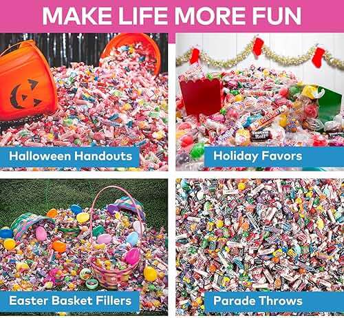 Fun Express Bulk Candy Variety Pack 30 lb, Approx 3000 Pieces - Individually Wrapped Assorted Candy for 4th of July, Party Favors, Pinata Stuffers & Goodie Bags | Premium Mix for Birthdays, Carnivals & Parades - Image 2
