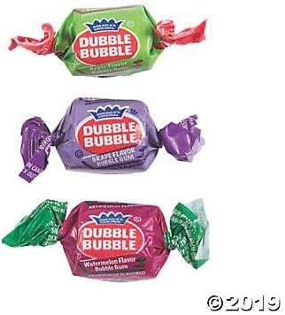 Dubble Bubble Chewing Gum Bulk Candy 1800 Pieces Individually Wrapped - Bubble Gum Variety Pack with Grape Watermelon Apple Fruit Flavors | Gluten Free Kosher Gum for Kids Party Favors & Vending - Image 2