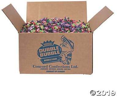 Dubble Bubble Chewing Gum Bulk Candy 1800 Pieces Individually Wrapped - Bubble Gum Variety Pack with Grape Watermelon Apple Fruit Flavors | Gluten Free Kosher Gum for Kids Party Favors & Vending - Image 3
