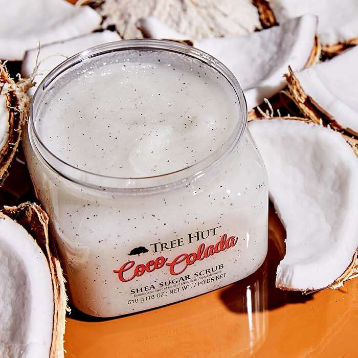 Tree Hut Coco Colada Body Scrub, Exfoliating & Hydrating Sugar Scrub with Shea Butter & Essential Oils, Smooth Skin, Body Exfoliator For All Skin Types, Self Care Gifts for Women, Vegan, 18 Oz - Image 4
