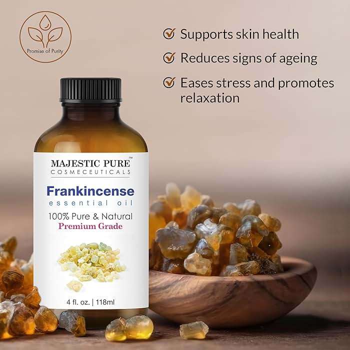 Majestic Pure Essential Oil with Glass Dropper - 100% Pure and Natural - Essential Oils for Diffuser, Aromatherapy, Soap and Candle Making, Frankincense Essential Oil, Frankincense Oil, 4 Fl Oz - Image 5