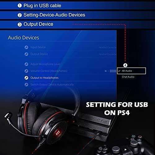 EKSA E900 Pro USB Gaming Headset for PC - Computer Headset with Detachable Noise Cancelling Mic, 7.1 Surround Sound, 50MM Driver - Headphones with Microphone for PS4/PS5, Xbox One, Laptop, Office - Image 9