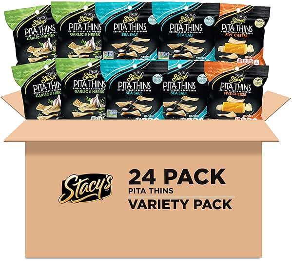 Stacy's Pita Thins Variety Pack, No Artificial Colors or Flavors, 1 Oz (24 Count) - Image 1