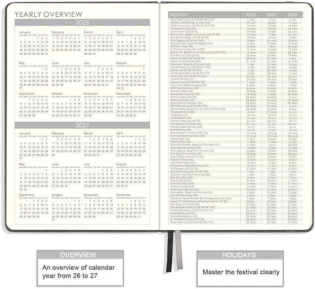 2026-2027 Planner - 5.75" X 8.25", JUL. 2026 - JUN. 2027, 2026-2027 Weekly & Monthly Planner with Calendar Stickers, Premium Thicker Paper, Pen Holder, Inner Pocket and 44 Notes Pages - Gray - Image 5