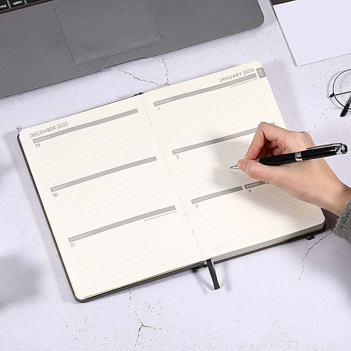 2026-2027 Planner - 5.75" X 8.25", JUL. 2026 - JUN. 2027, 2026-2027 Weekly & Monthly Planner with Calendar Stickers, Premium Thicker Paper, Pen Holder, Inner Pocket and 44 Notes Pages - Gray - Image 7