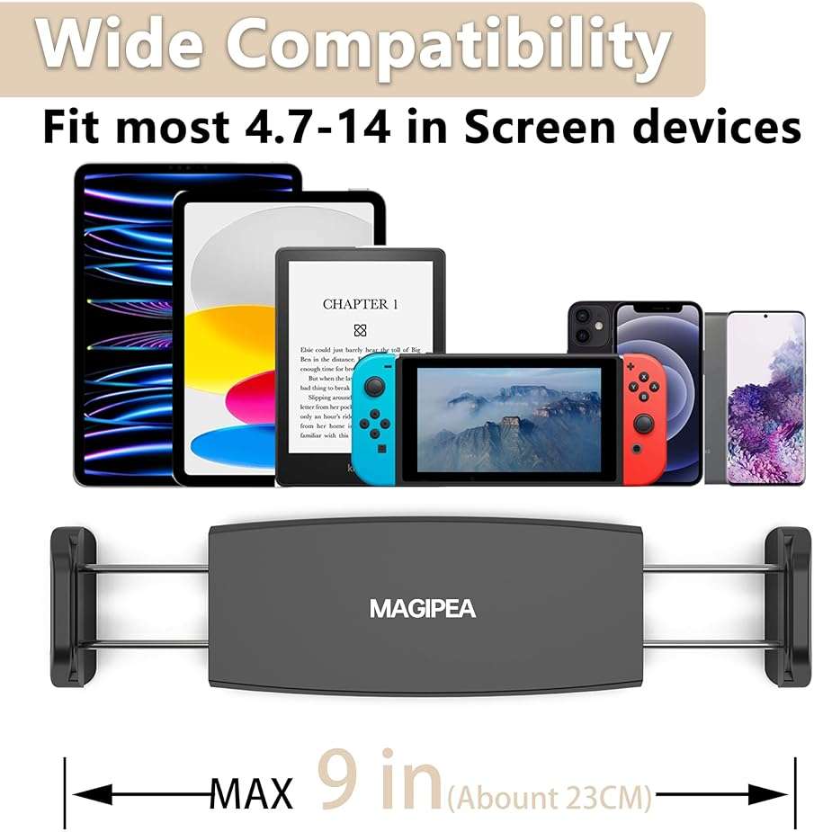 MAGIPEA Gooseneck Tablet Holder for Bed, Flexible Tablet Stand Holder with 360° Adjustable, Hands Free Tablet Mount Clip, Compatible with iPad/Kindle/Switch/Galaxy Tabs, More 4.7-13" Devices - Image 4