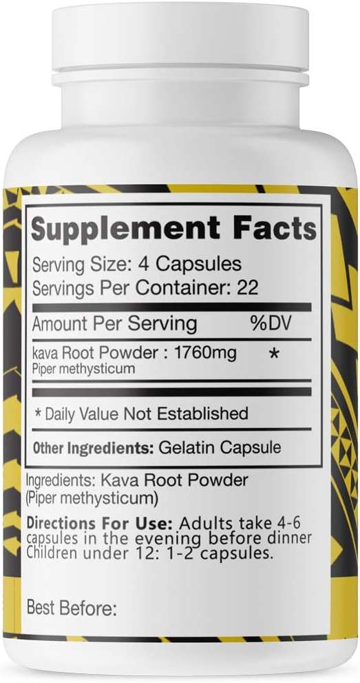 Royal Fiji Kava Pure Noble Kava Capsules Highest Grade Fijian Kava Kava Extract 1760mg Servings 100% Organic for Relaxation & Mood Support - Image 2
