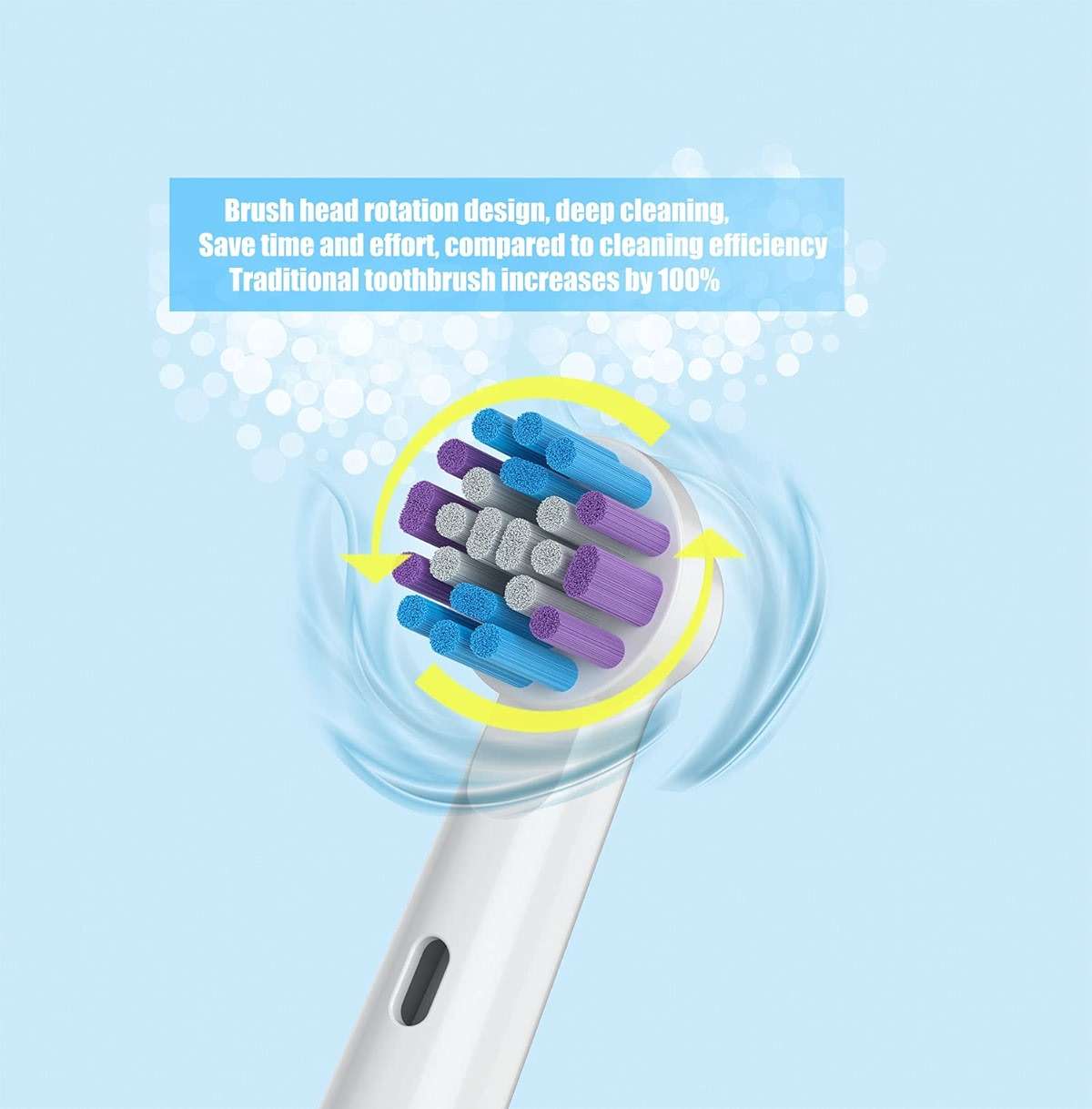 Replacement Toothbrush Heads for Oral-B, 4 Pack Replacement Heads Compatible with Oral B Braun Electric Toothbrush, 1 Count (Pack of 4) - Image 3